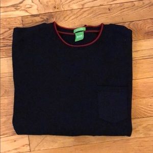 HUGO BOSS Black Crew Sweater Sz M NWOT Merino Wool